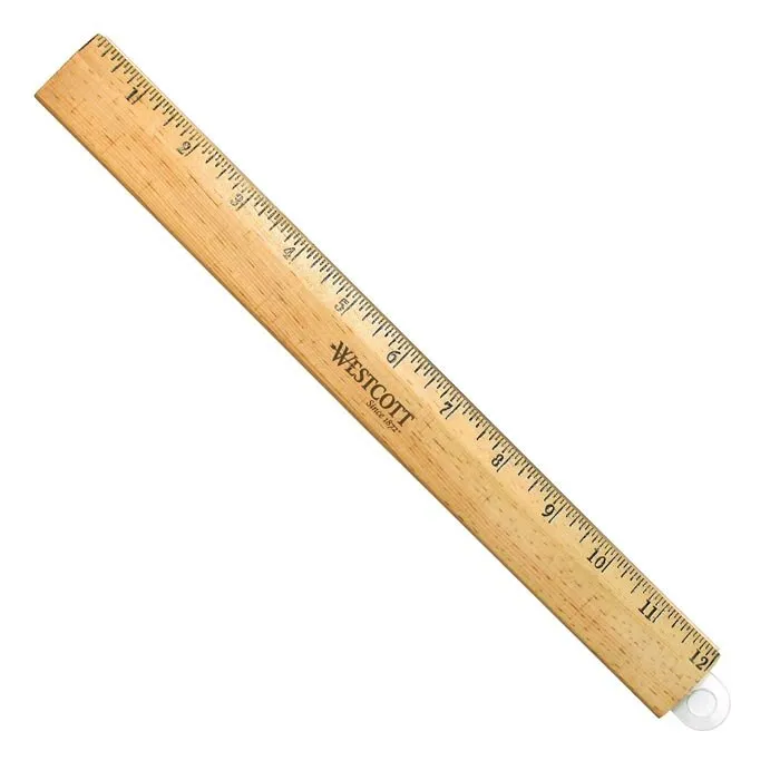 Rulers, 12 Inch School Ruler scaled Inch 1/16 Inch