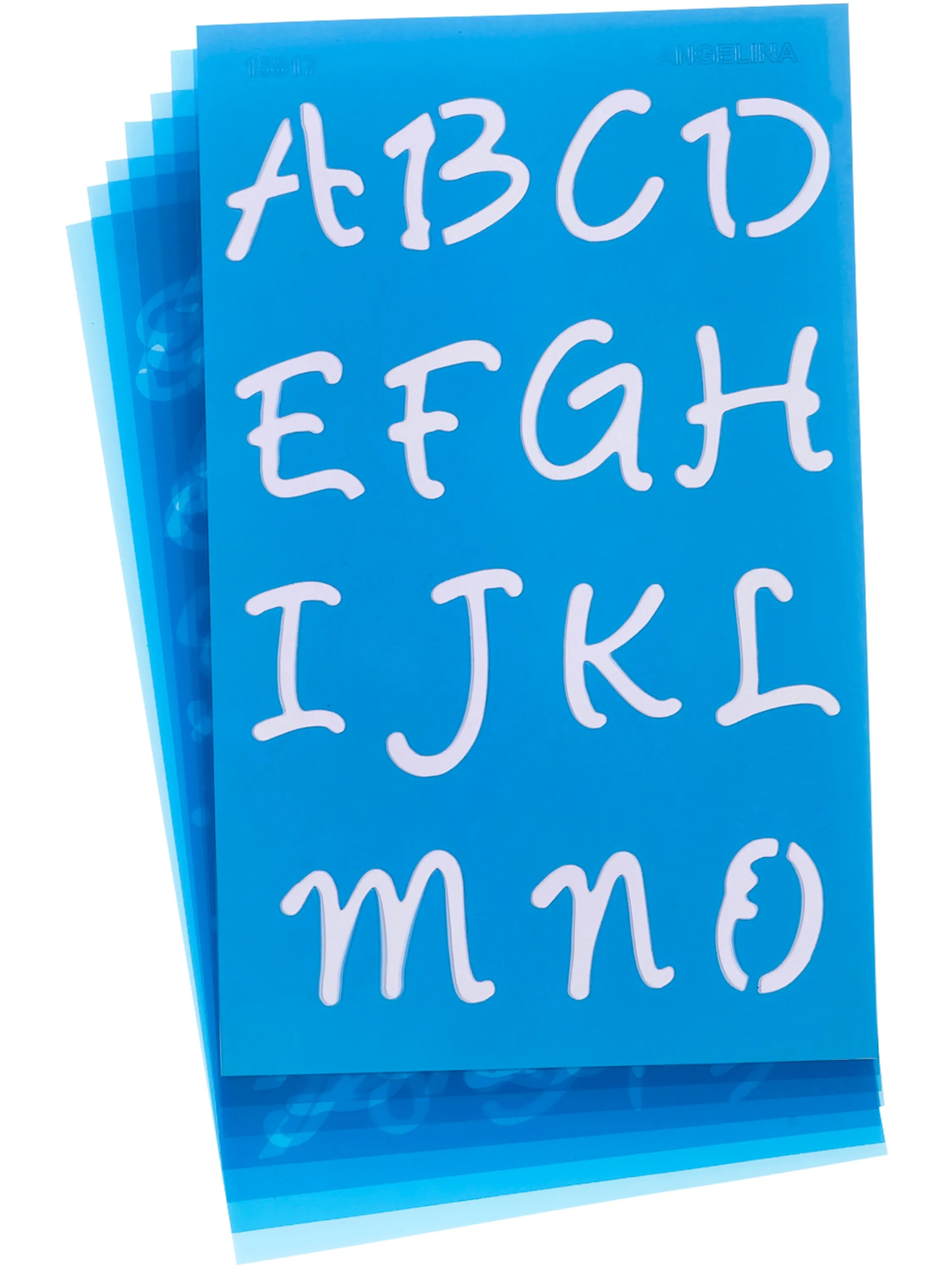 Stencils, Angelina Script 3/4 Inch And1 Inch