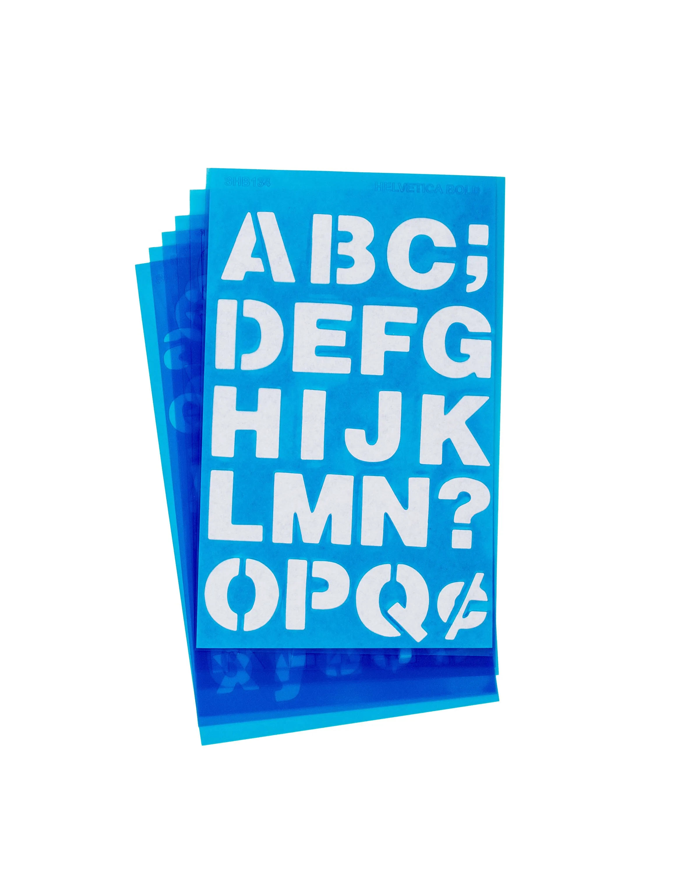 Stencils, Helvetica Bold 3/4 Inch And1 Inch