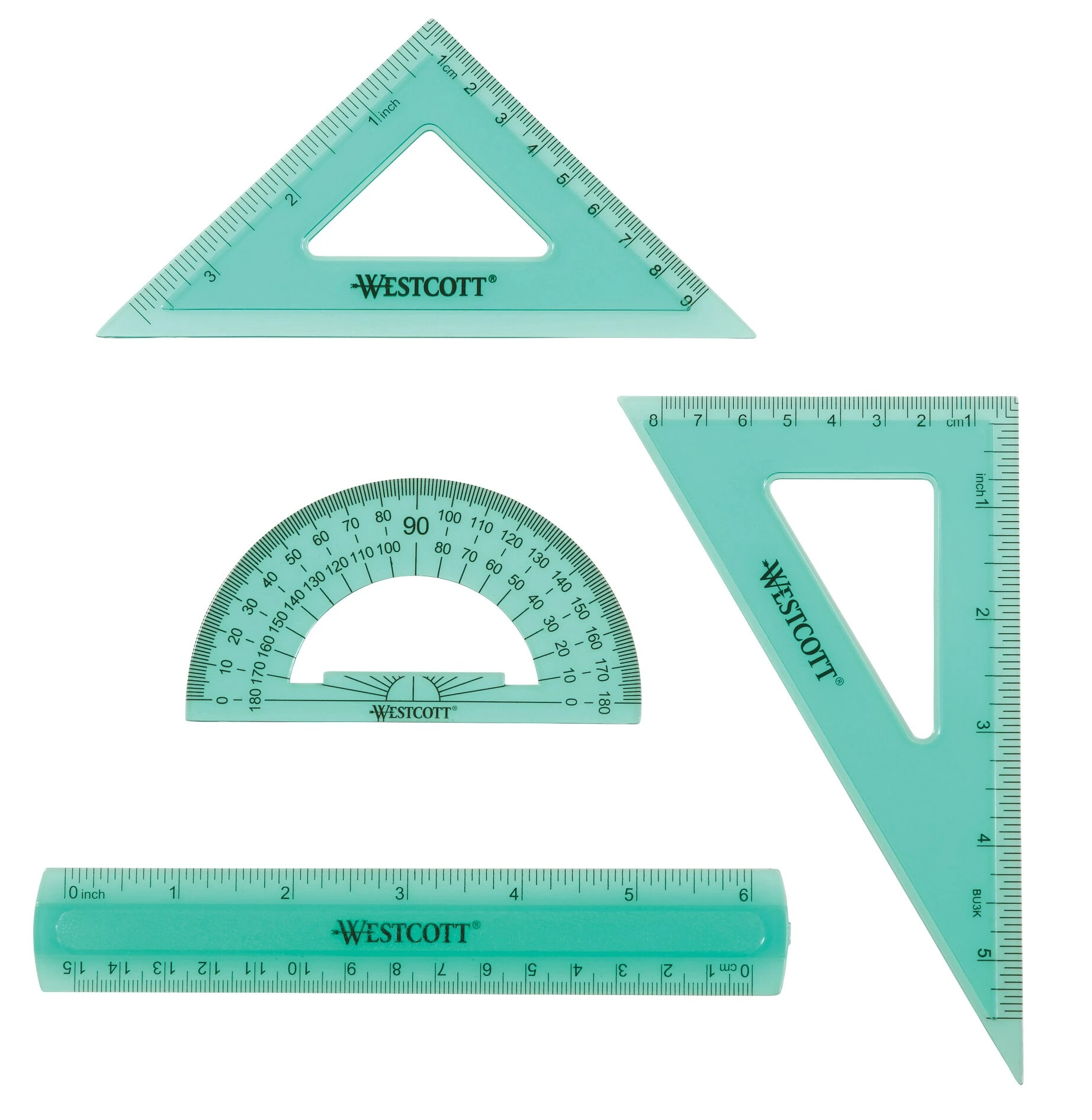 Math Sets, 4-pc. Flexible Shatterproof