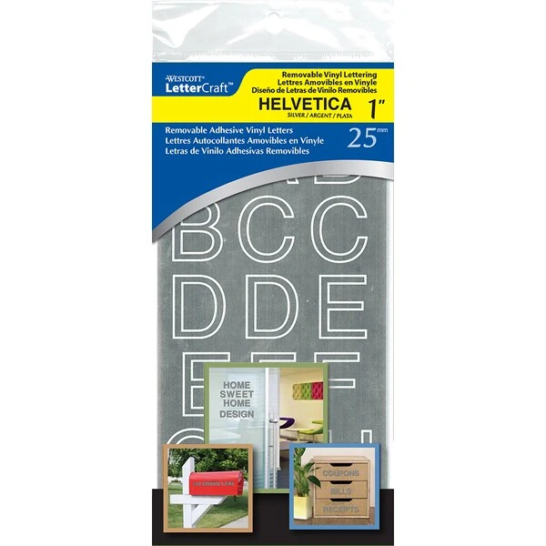 Permanent Vinyl Lettering, Helvetica 1 Inch