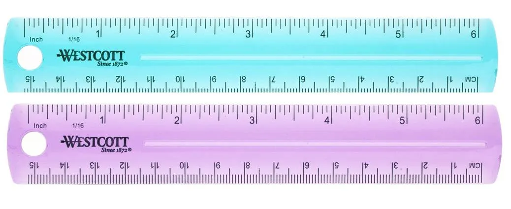 Rulers, 6 Inch Plastic Ruler