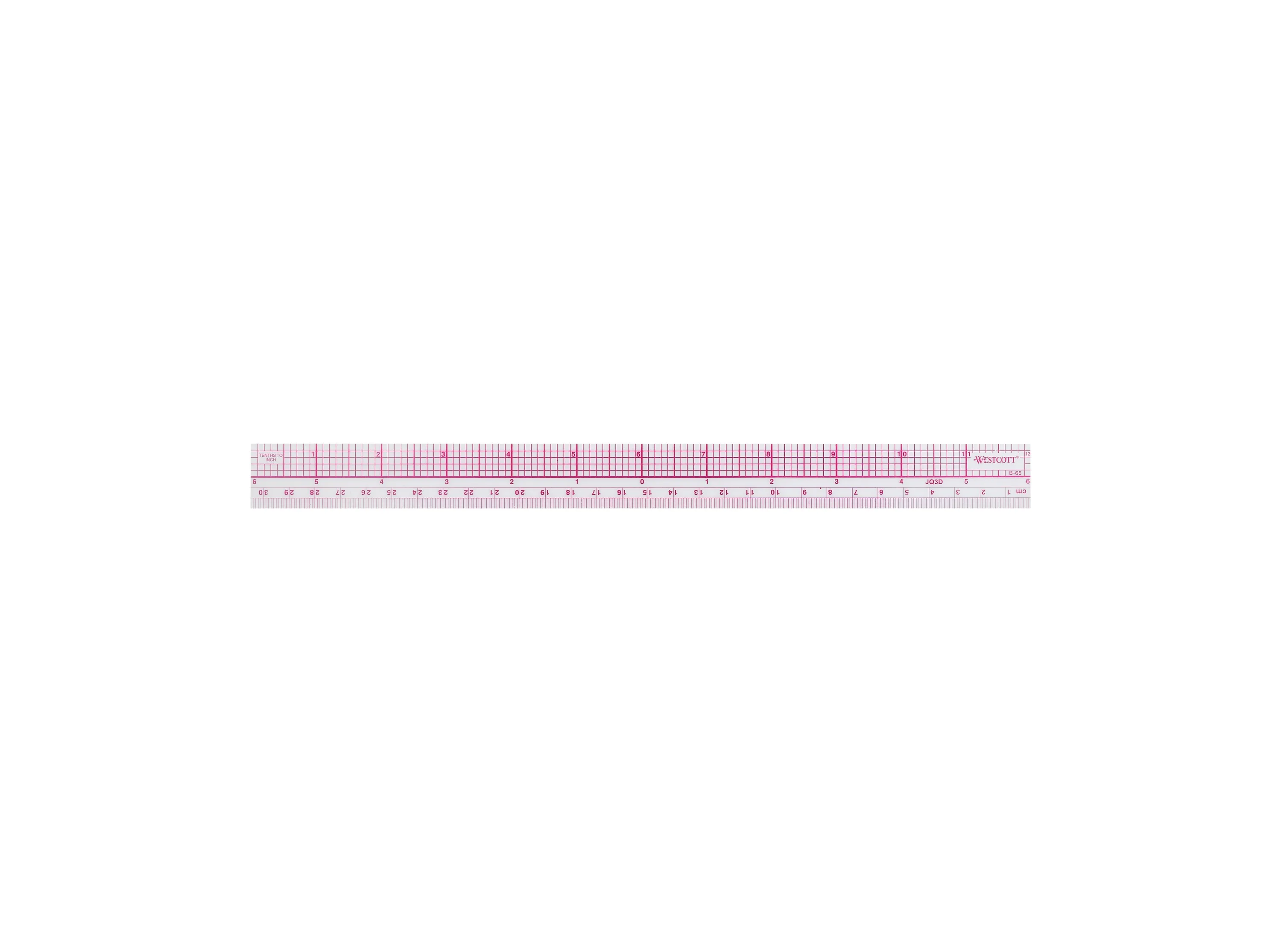Rulers, 12 Inch/30cm 10ths/Metric Beveled Ruler