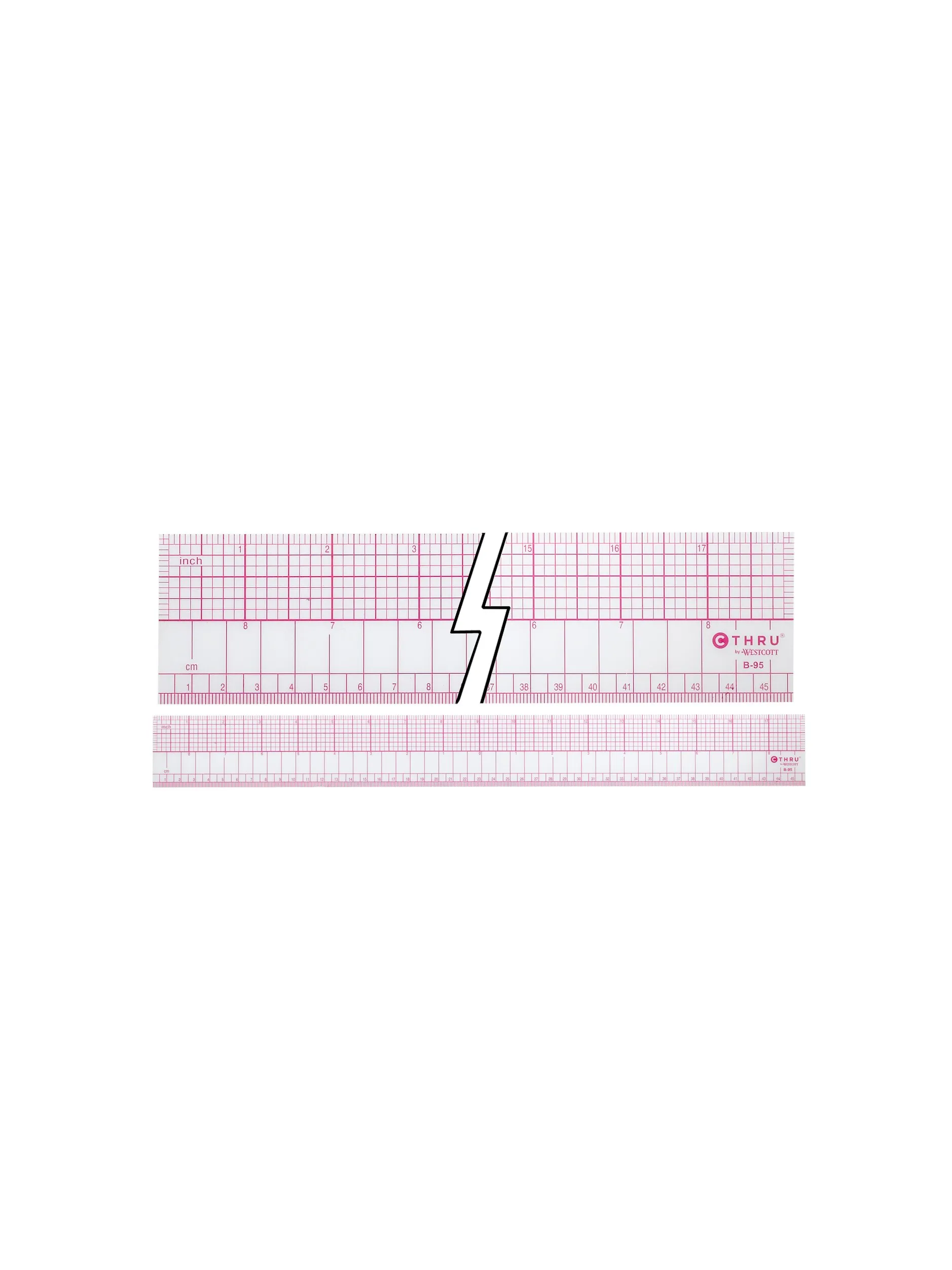 Rulers, 2 Inch x 18 Inch English/ Metric Beveled Ruler