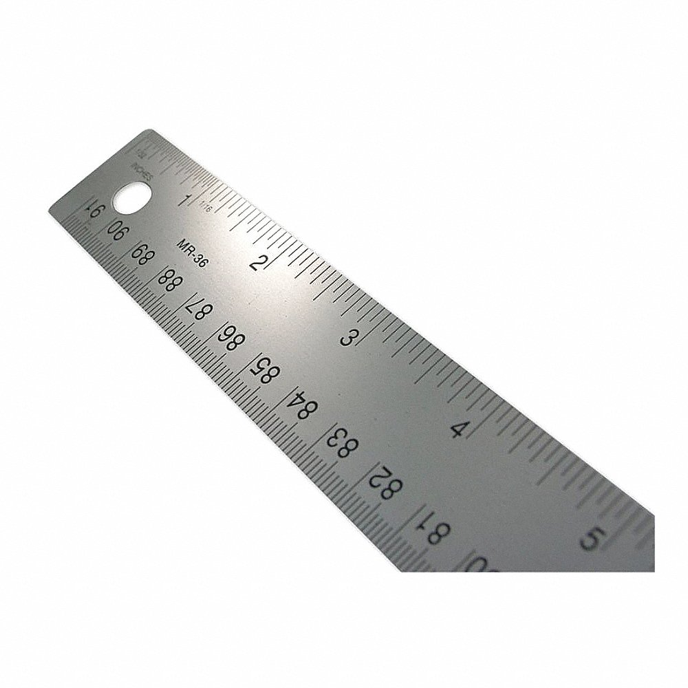 Ruler, Metal, 1st Inch 32nds, Rest 16ths