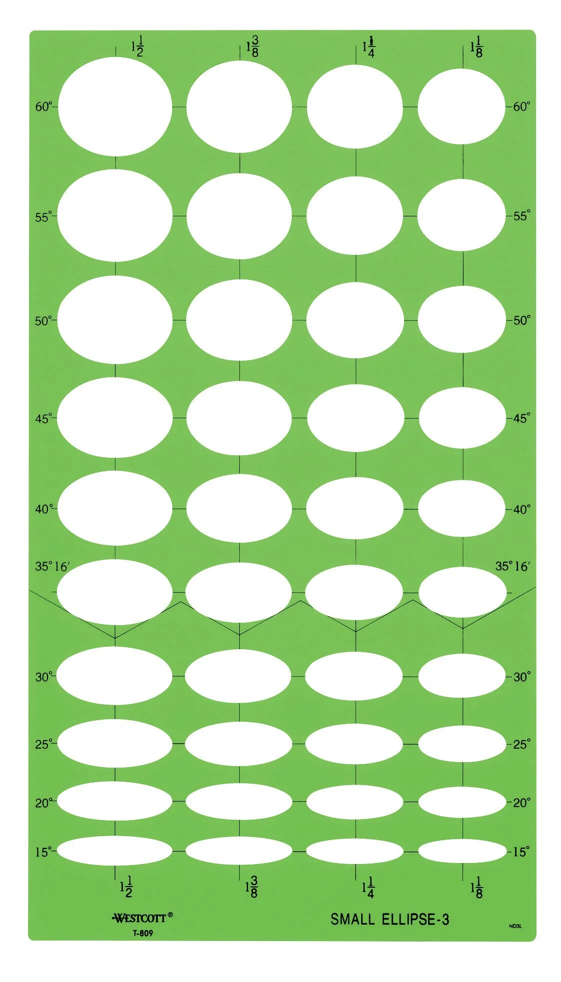 Templates, Small Ellipse Template #3