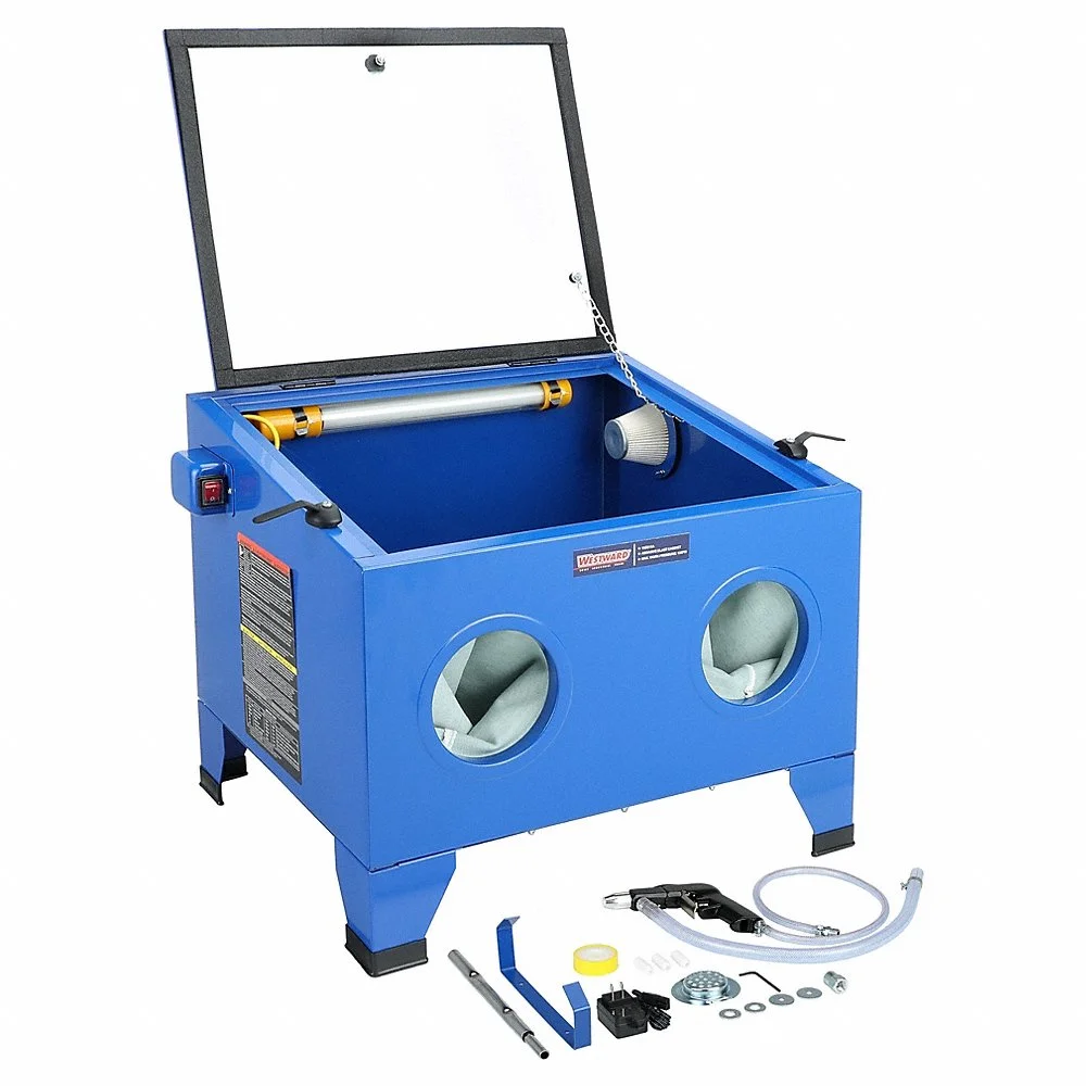 Westward 10Z916 | Abrasive Blast Cabinet, Siphon Feed, 22 Inch Wd
