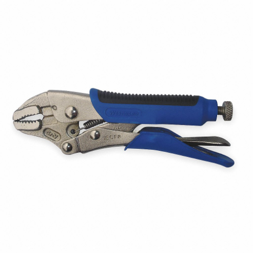 WESTWARD 1ECG1 Curved Jaw Locking Plier 10 Inch Soft Grip | AA9NPV