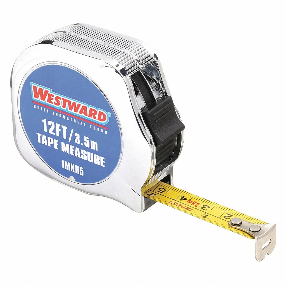 WESTWARD 1MKR5 Tape Measure 1/2 Inch x 12 Feet Carbon Steel | AB2KKR