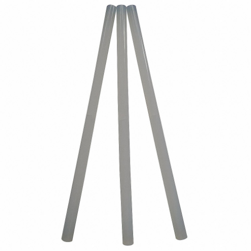 WESTWARD 23X758 Hot Melt Adhesive, Smooth Sticks, 7/16 Inch Dia, 10 Inch Length, White, 12 ct Pack Qty | CU9XYW