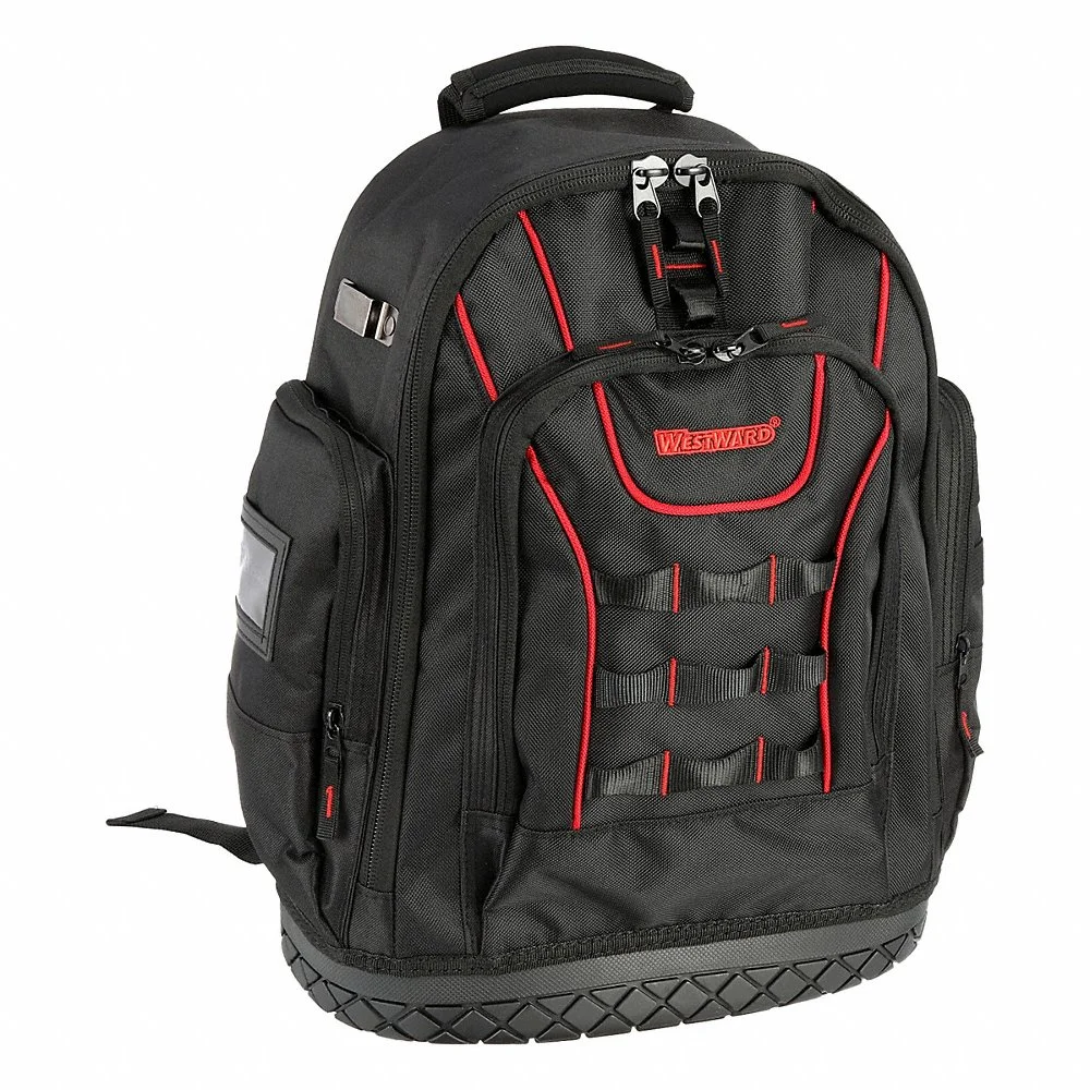 WESTWARD 32PJ49 Tool Backpack 22 Pockets 17 x 6-3/4 x 19 | AH3KVJ
