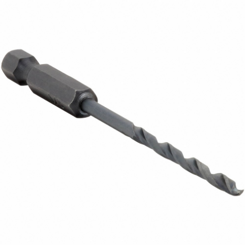 Hex Drill Bit Impact 1/8 inch Black Oxide
