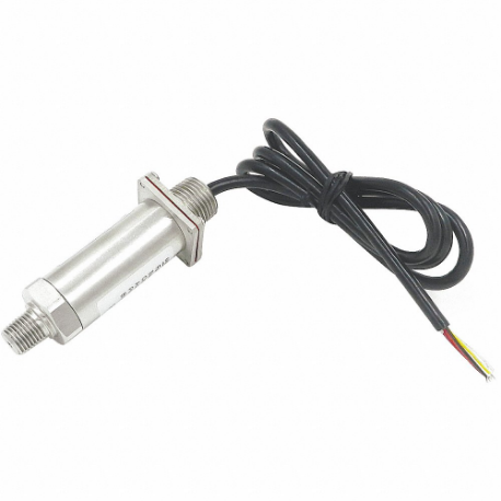 Pressure Transmitter, 0 Psi To 60 Psi, 4 To 20Ma Dc, Cable & Wire Leads, 1/4 Inch Male Npt