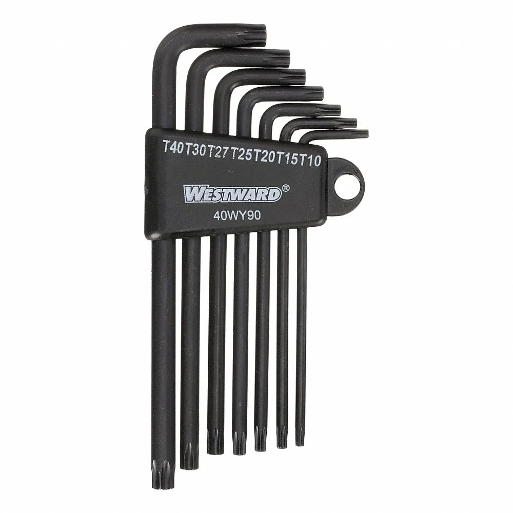 WESTWARD 40WY90 Tamper Resistant Torx Key Set Pieces 7 | AH9QCR