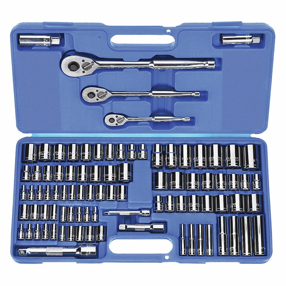 WESTWARD 4PM18 Socket Wrench Set, 5/32 Inch To 7/8 Inch Socket Range | CH6KDJ
