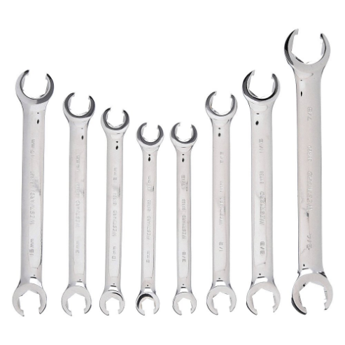 Flare Nut Wrench Set 9-17mm 3/8-7/8 8 Pc