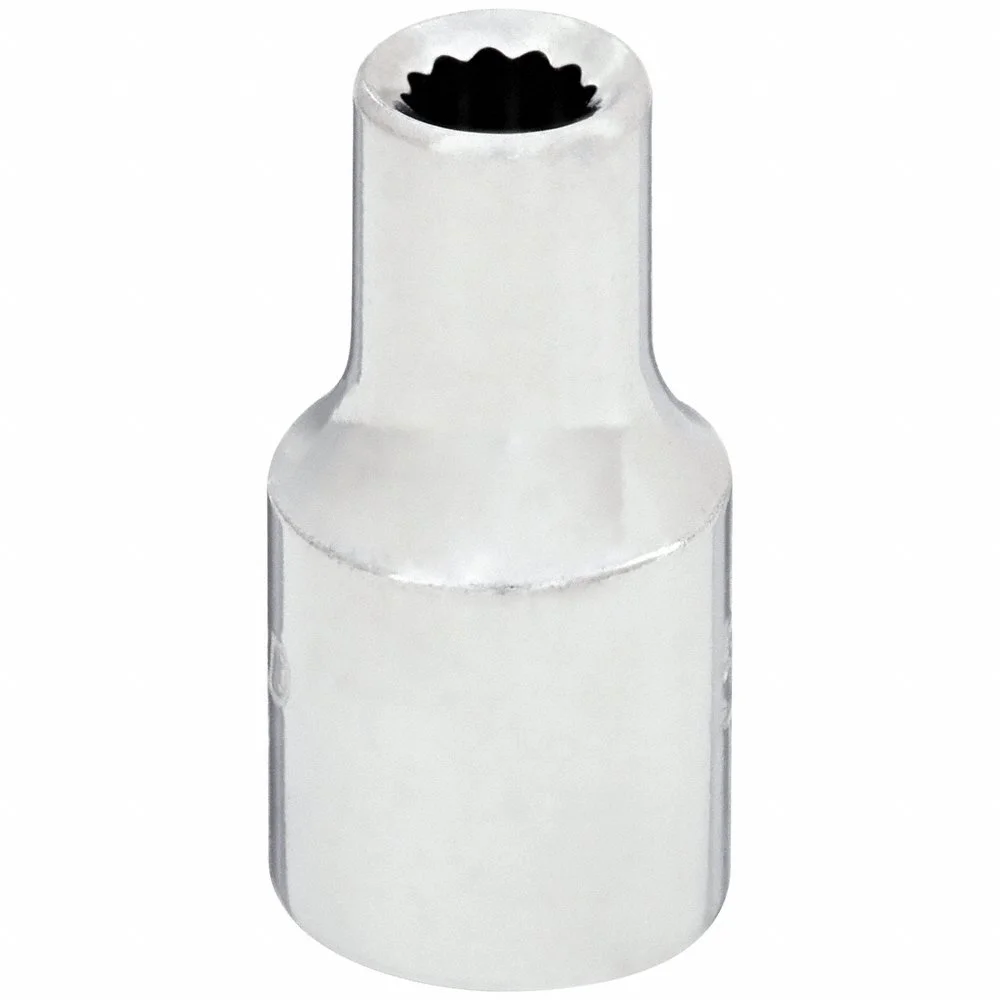 WESTWARD 53YP96 Socket, 1/4 Inch Drive Size, 13/16 Inch Socket Size, 12-Point Chrome | CU9WRE