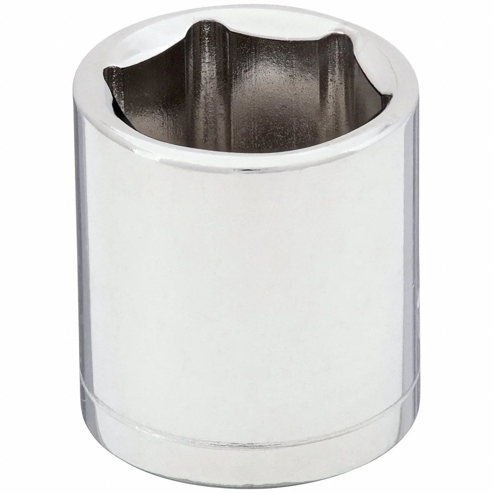WESTWARD 53YR89 Socket, 3/8 Inch Drive Size, 17 mm Socket Size, 6-Point Chrome | CU9WWE
