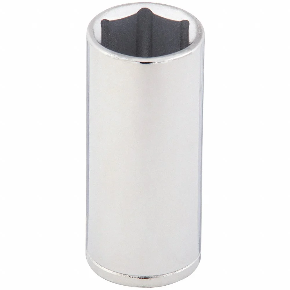 WESTWARD 53YT67 Socket, 3/8 Inch Drive Size, 24 mm Socket Size, 6-Point, Deep, Chrome | CU9WXF