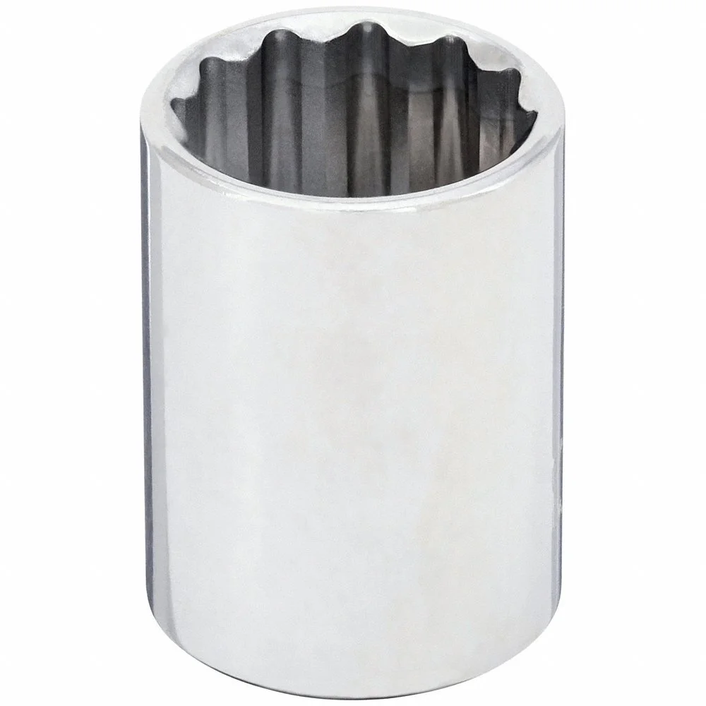 WESTWARD 53YU71 Socket, 1/2 Inch Drive Size, 20 mm Socket Size, 12-Point Chrome | CU9WMY