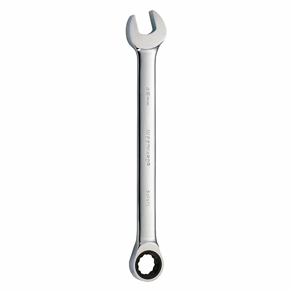 WESTWARD 54PN71 Combination Wrench, Alloy Steel, 46 mm Head Size, 25 3/8 Inch Overall Length, Standard | CU9ZUN