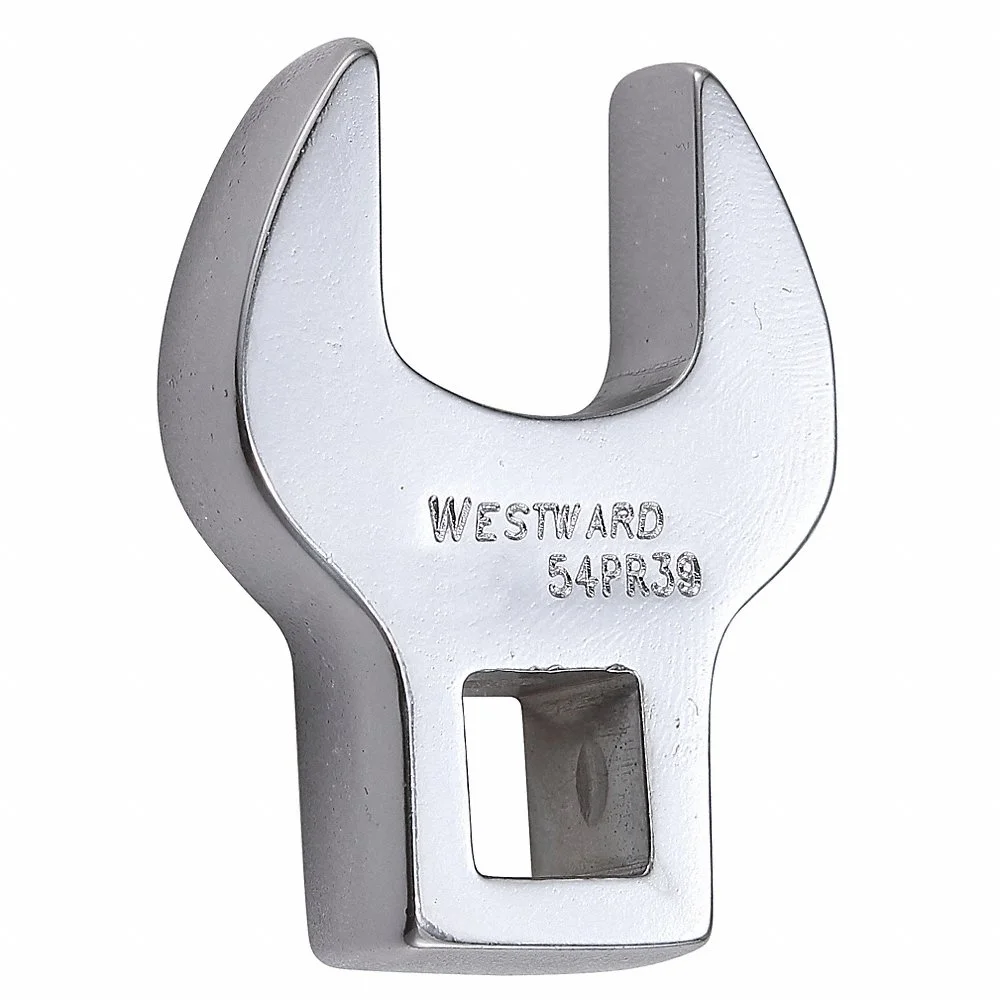 WESTWARD 54PR39 Crowfoot Socket Wrench, Alloy Steel, Chrome, 3/8 Inch Drive Size, 11/16 Inch Head Size | CU9XLN