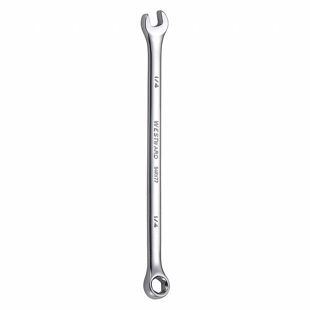 WESTWARD 54RY77 Combination Wrench, Alloy Steel, 1/4 Inch Head Size, 5 Inch Overall Length, Offset | CU9XGP