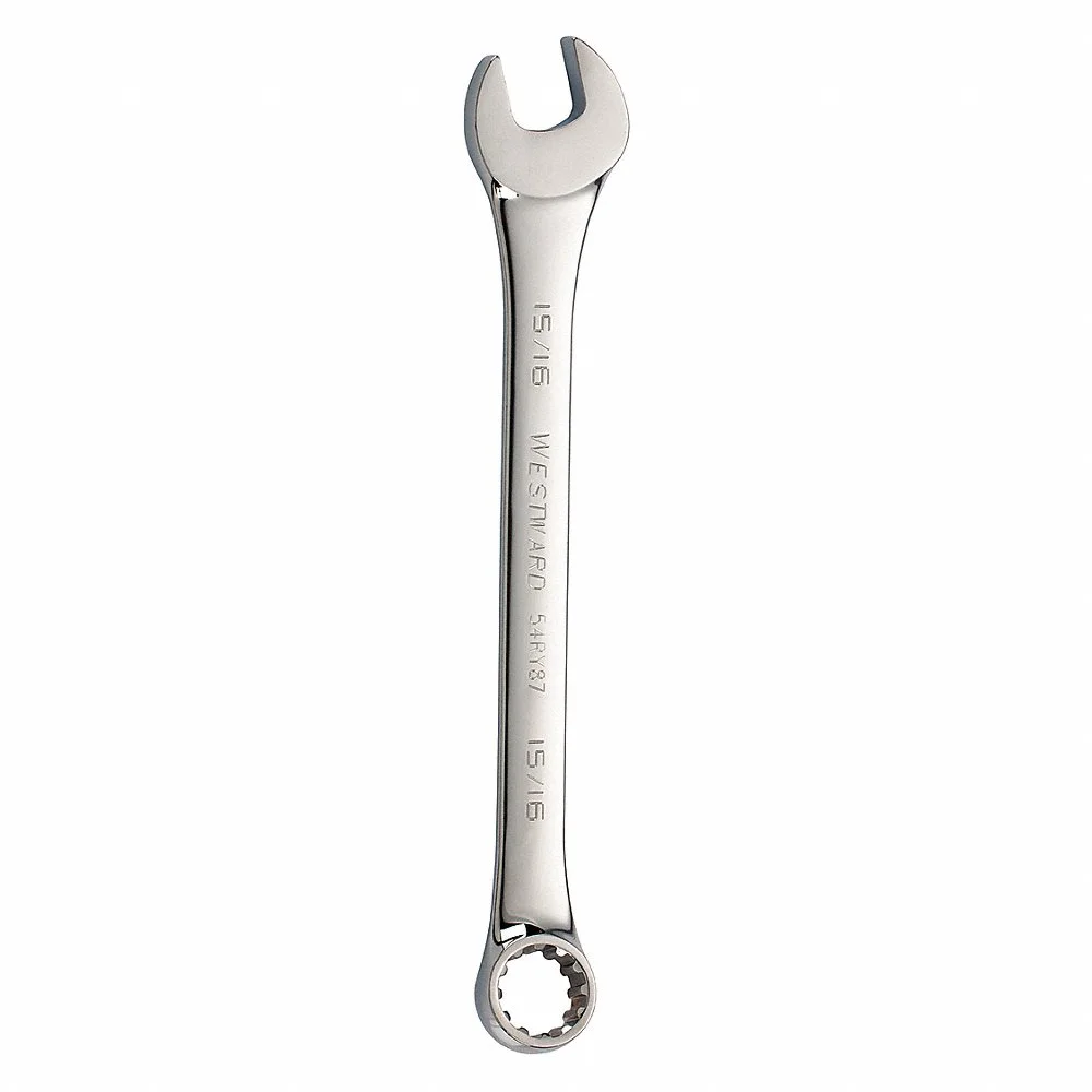 WESTWARD 54RY87 Combination Wrench, Alloy Steel, 15/16 Inch Head Size, 12 3/8 Inch Overall Length, Offset | CU9XGV