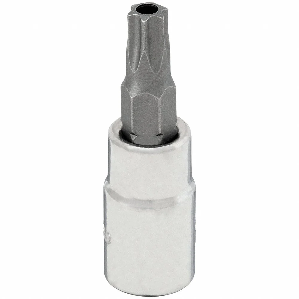 WESTWARD 54TN24 Socket Bit, 1/4 Inch Drive Size, Tamper Resistant Torx Tip, T30 Tip Size | CV2AER
