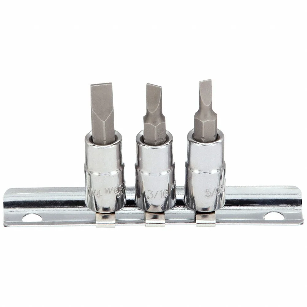 WESTWARD 54TN95 Socket Bit Set, 1/4 Inch Drive Size, 8 Pieces, 1/4 To 5/32 Inch Tip Size | CJ3LUJ