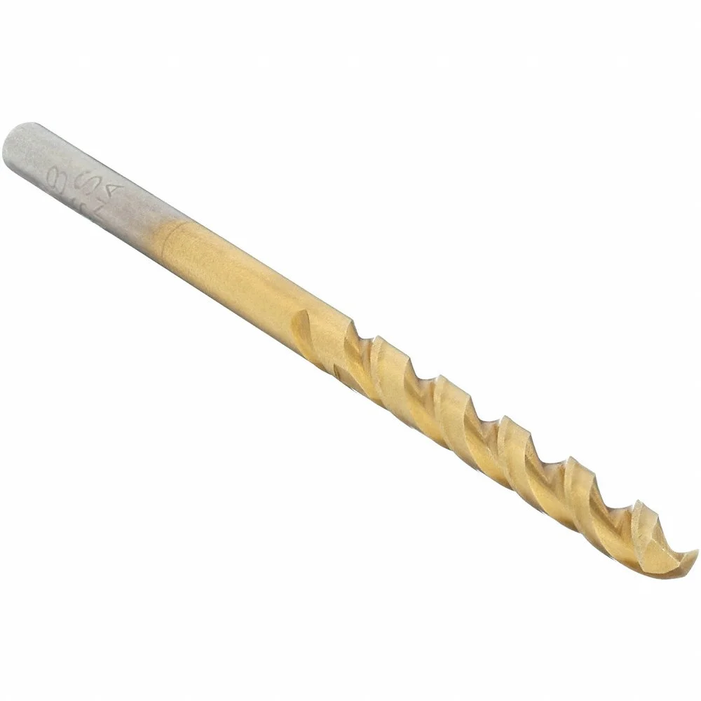 WESTWARD 5UDF8 Jobber Drill Bit High Speed Steel Tin Coated 3/32 In | AE6NLB
