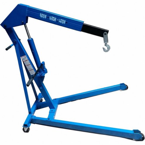 Engine Crane, Engine Crane, Steel, 0.25/0.5/0.75 Ton Load Capacity, Blue