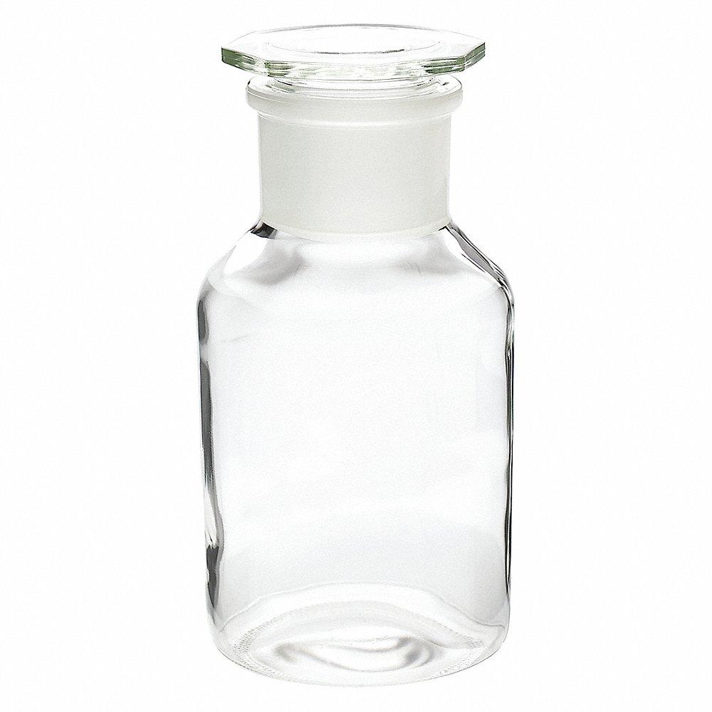 WHEATON 216020 Reagent Bottle, Type I Borosilicate Glass, Unlined, Wide, Round, 10Pk | CJ3CUF 49WD31