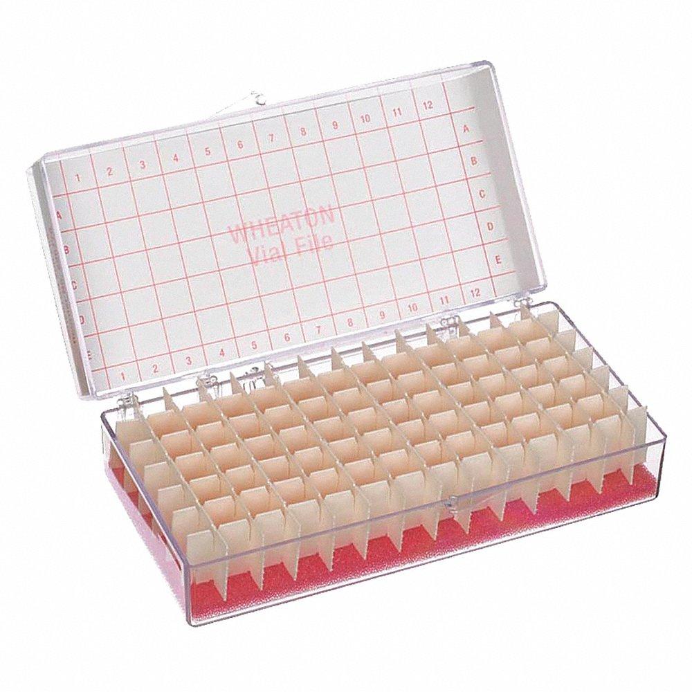 WHEATON 228778 Vial Store Case, Rests On Table, 60 Compartments, Cardboard, 6Pk | CJ3TJH 49WE07