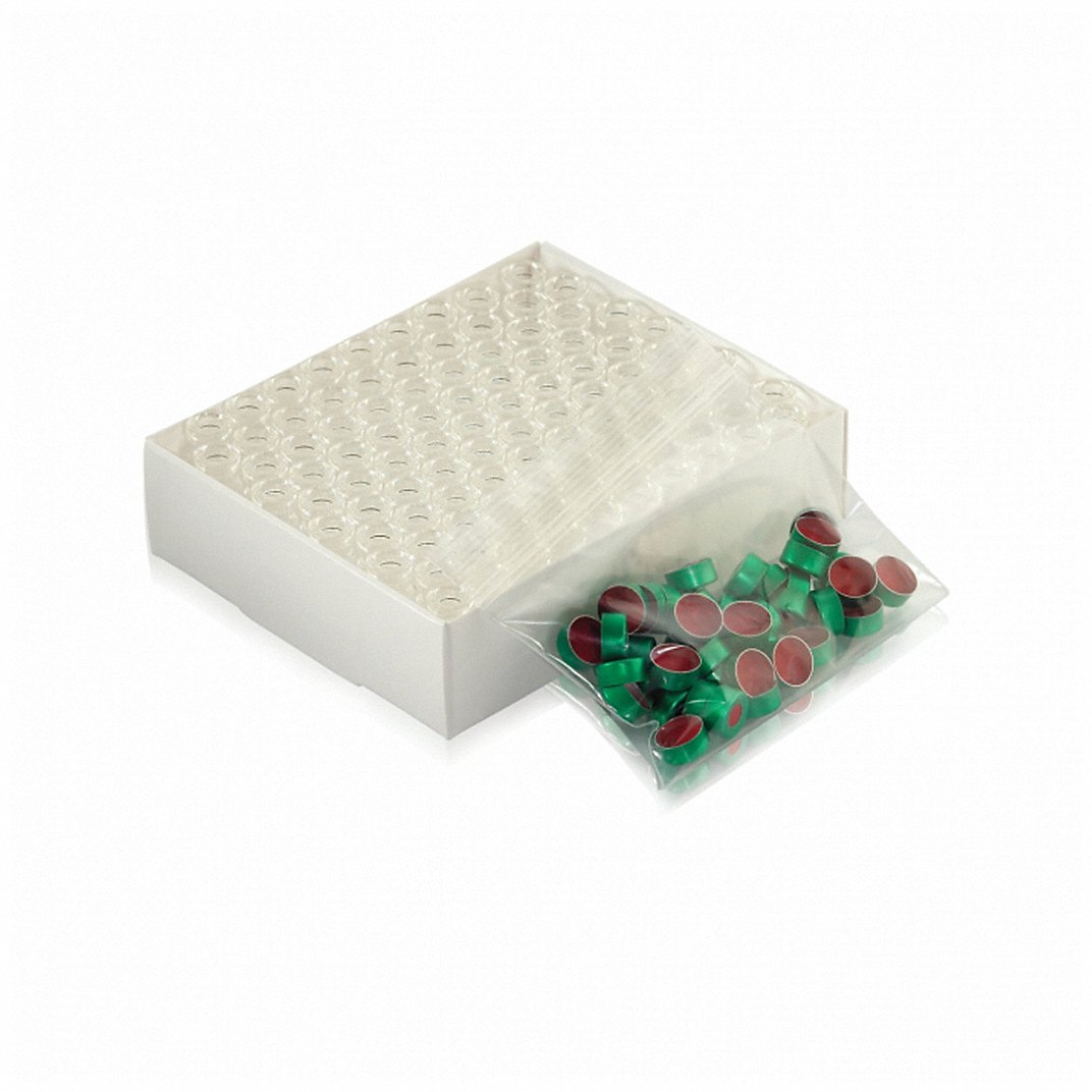 WHEATON W225174-0107 Autosampler Vial Green Aluminium Seal Pk 100 | AF7XXV 23MW59