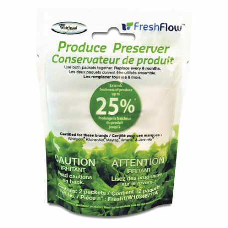 WHIRLPOOL W10346771A Frsh Flw Prduce Prserver Rplcement Pckt, Refrigerator | CV2BED 49W934