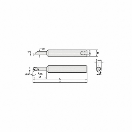 WIDIA CSPI3125001255R Indexable Boring Bar, 45 Degree Diamond, 11 Degree Insert Clearance Angle | CV2LVL 287CM7