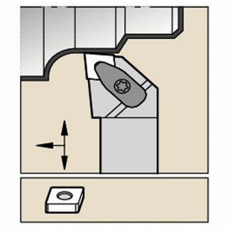 WIDIA DCLNR124BKC3 Indexable Turning Toolholder, DCLN Toolholder, CN Insert, 80 Deg. Diamond | CV3GTA 274GM6