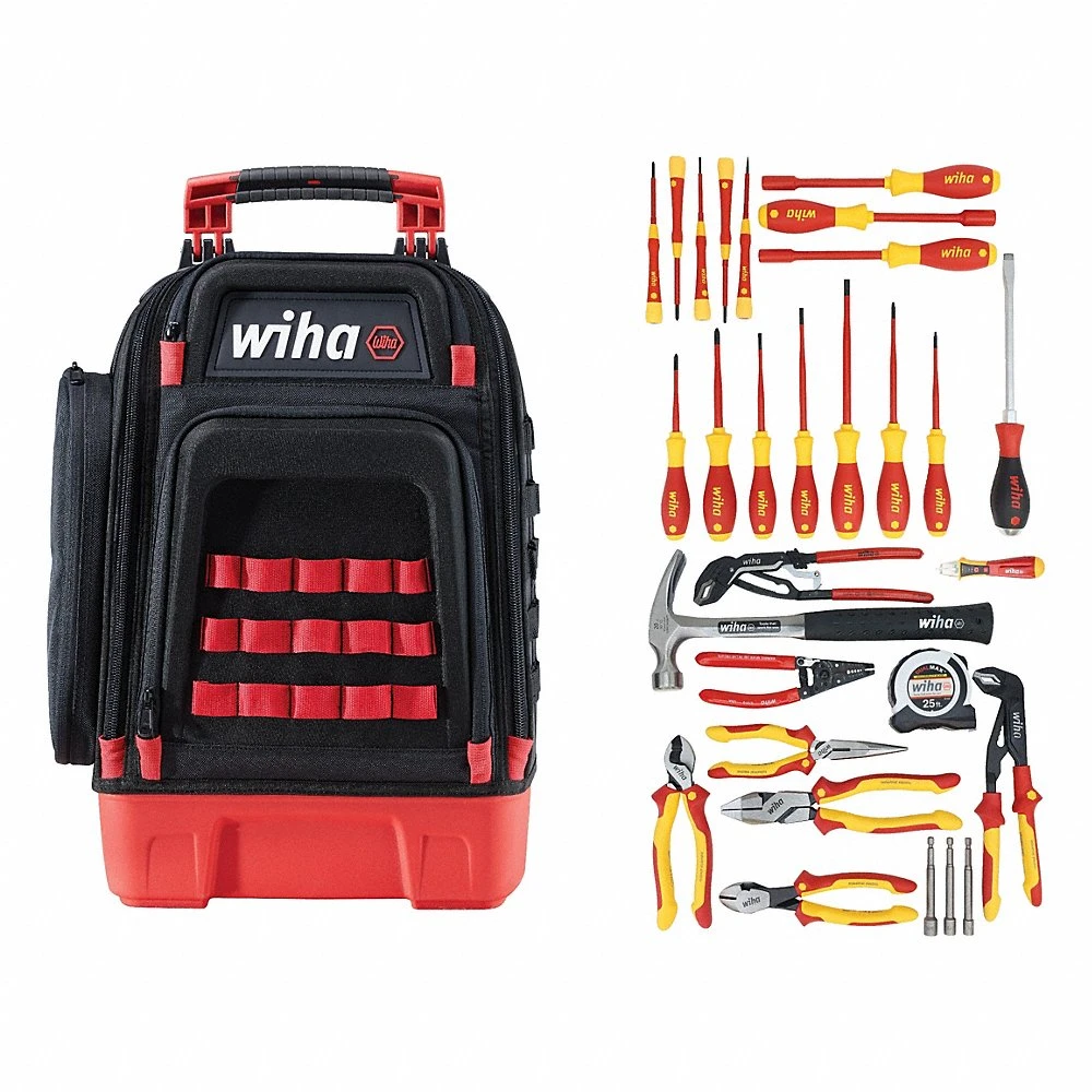 Journeymans Insulated Tool Kit, Insulated, 30 Total Pcs, Tool Backpack