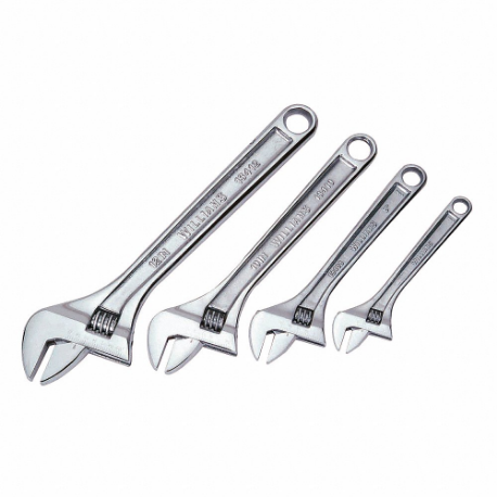 Chrome Adjustable Wrench Set
