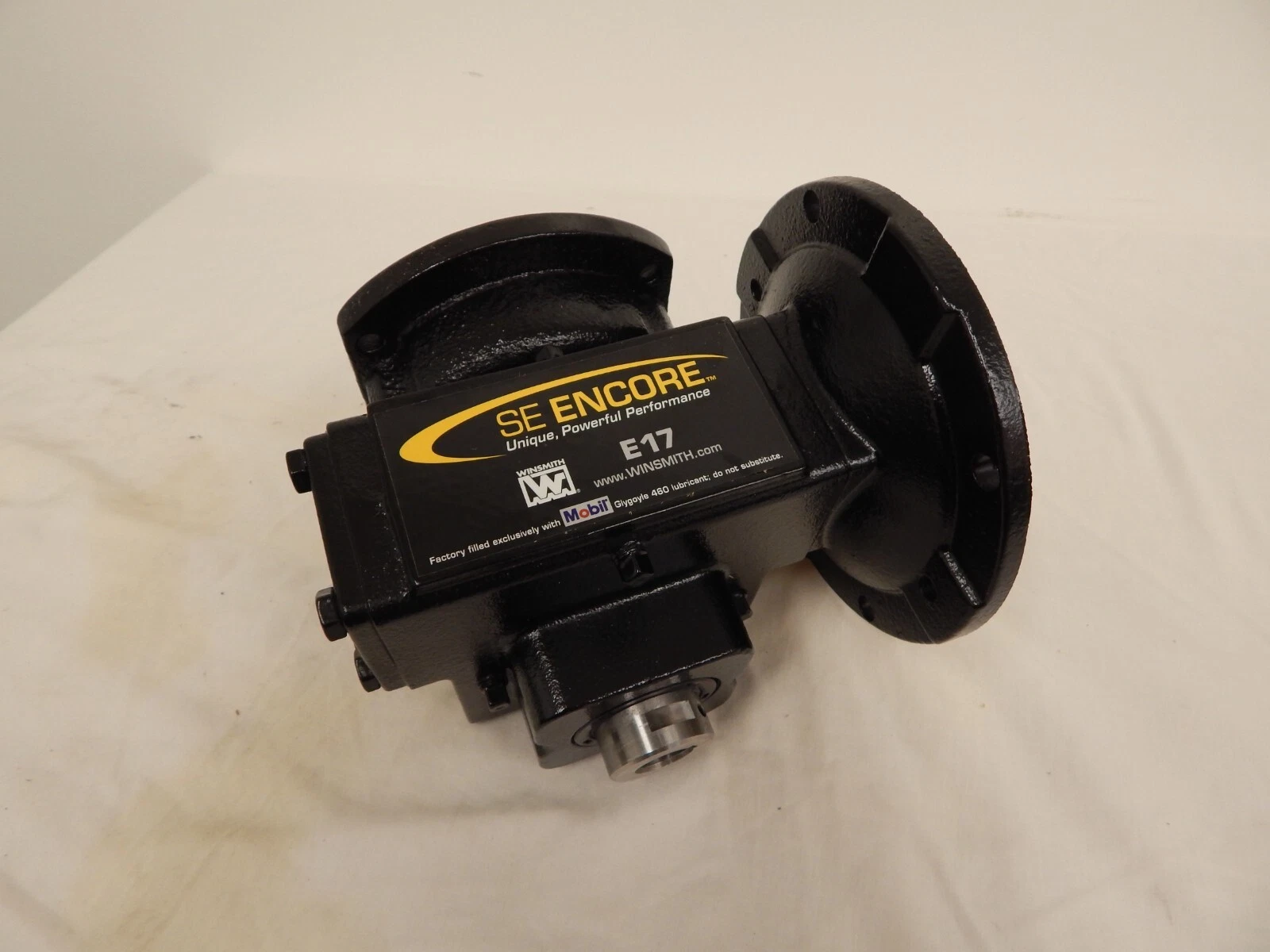 Reducer, Solid Input Shaft, Hollow Bore, Output Worm Gear