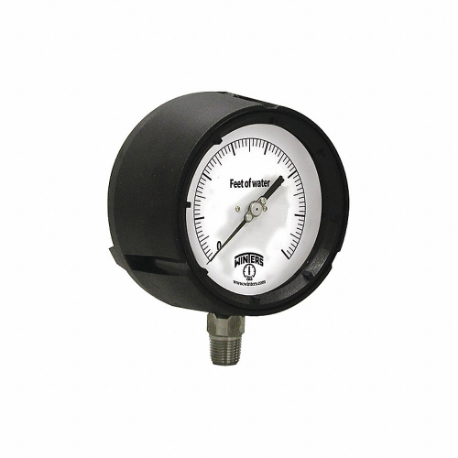 WINTERS INSTRUMENTS PAL6010ALT-STAT Altitude Pressure Gauge, Altitude, 0 To 140 Ft Wc, 4 1/2 Inch Dial, 1/4 Inch Npt Male | CV3THZ 491C86