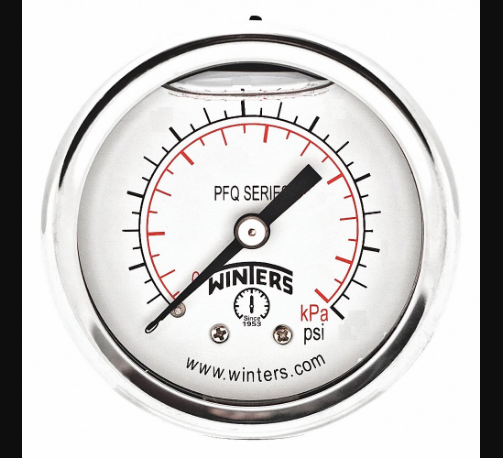WINTERS INSTRUMENTS PFQ1228 Industrial Pressure Gauge, 0 To 600 Psi, 1 1/2 Inch Dial, 1/8 Inch Npt Male | CV3RWN 491D78