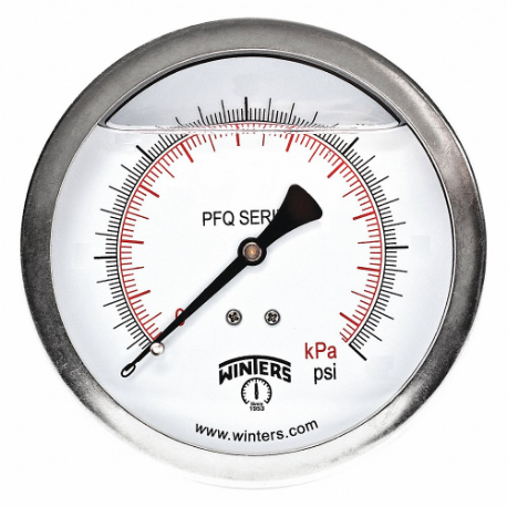 WINTERS INSTRUMENTS PFQ1555 Industrial Pressure Gauge, 0 To 3000 Psi, 4 Inch Dial, 1/4 Inch Npt Male | CV3RTE 491D88