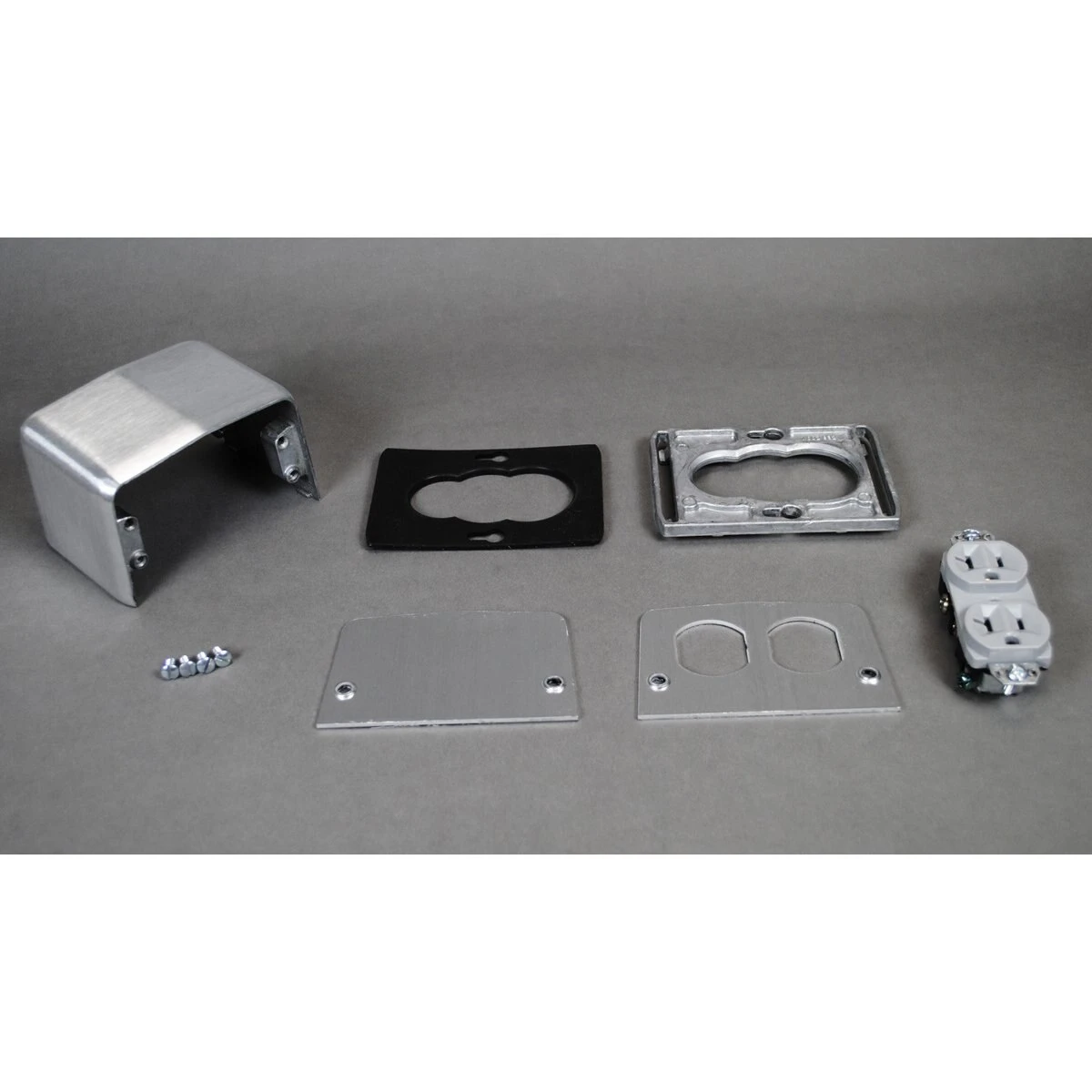 Duplex Service Fitting, Gray, Aluminum