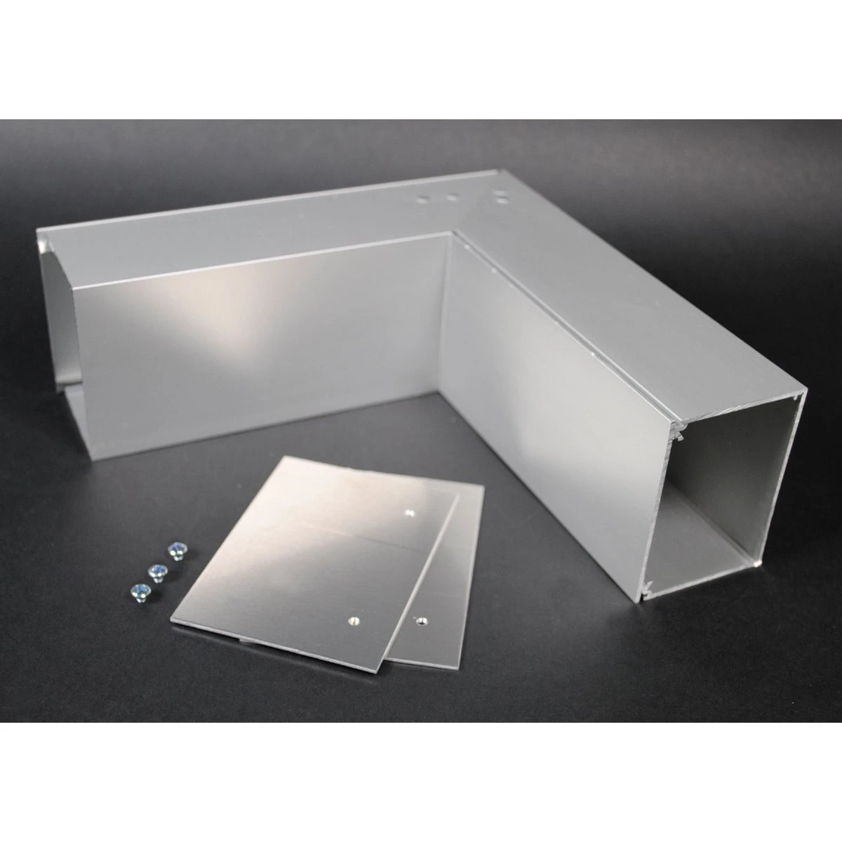Invertd Internl Elbw Fittng, Gray, Aluminm
