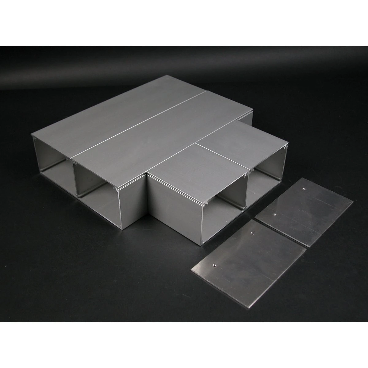 Tee Fitting, Gray, Aluminum