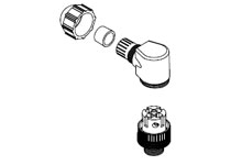WOODHEAD 1200710049 Single Keyway, 90 Degree Male, 5 Pole, 3.30-6.60mm Cable Dia | CH3EEN 8A5007-31