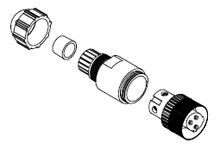 WOODHEAD 1200750018 Dual Keyway, Straight Male, 3 Pole, 3.30-6.60mm Cable Dia | CH2HTJ 7A3006-32