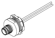 WOODHEAD 1200840008 Male Receptacle, 4 Pole, 11.81 Inch Length | CH3DJG WR4006A18C300